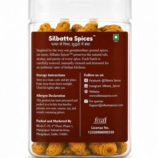 Whole Turmeric Sabut Haldi Natural 250gm by Silbatta Spices