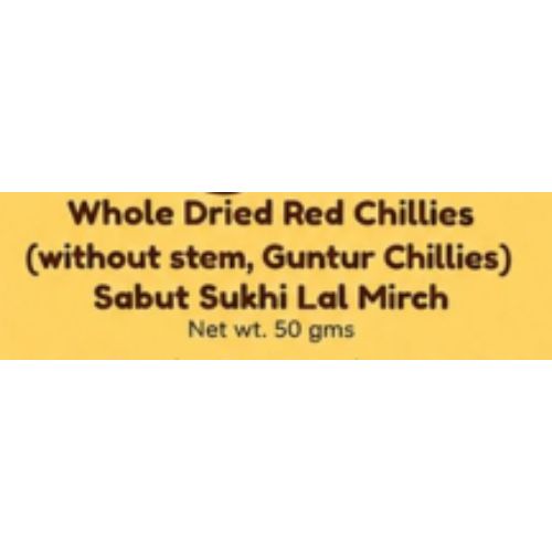 Dried Red Chillies/Sabut Lal Mirch (Guntur,Without Stem) 50gm - Image 5